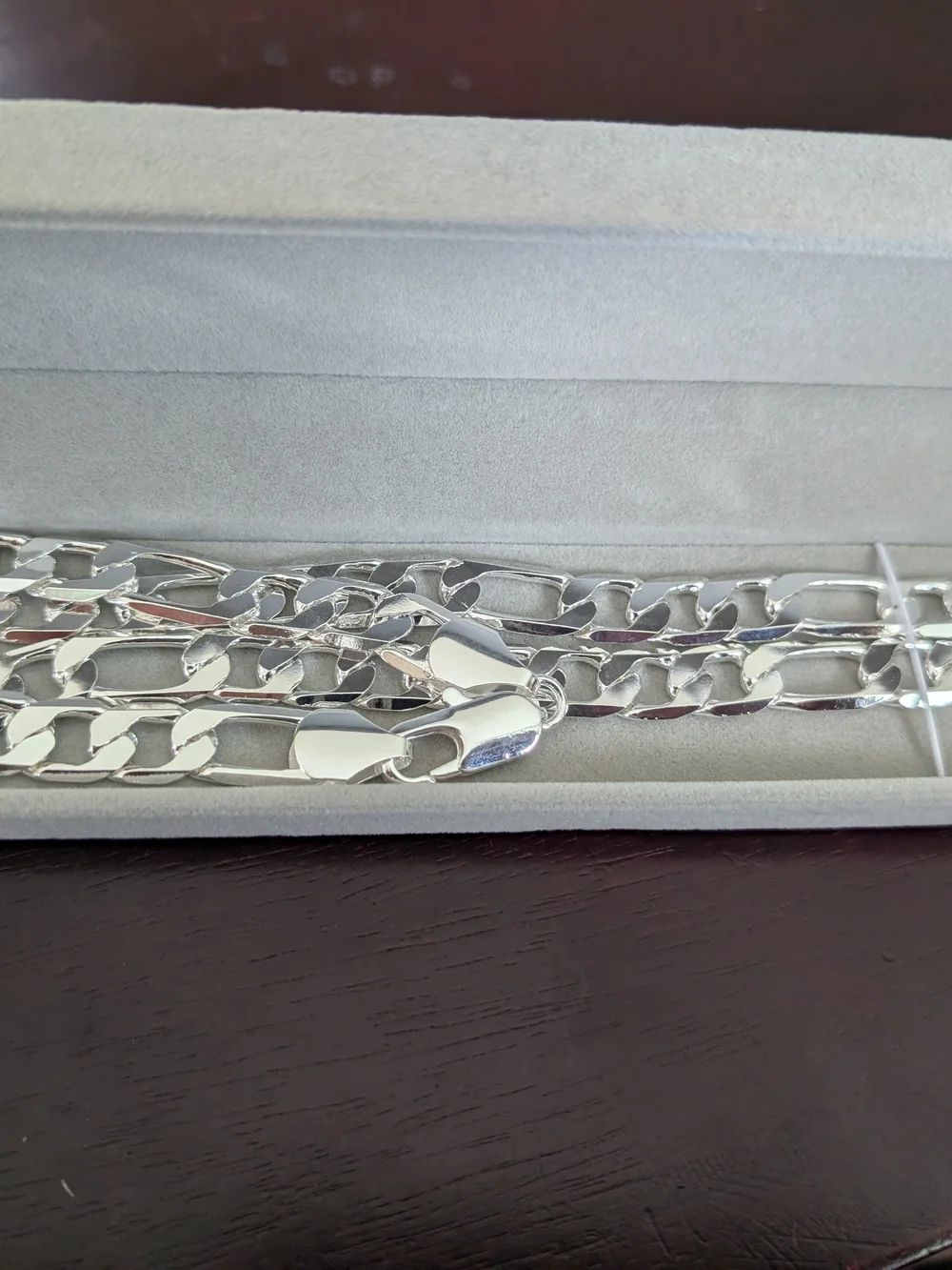 Sterling Silver S925  Chain Necklace - Silver - Picture 4 of 5
